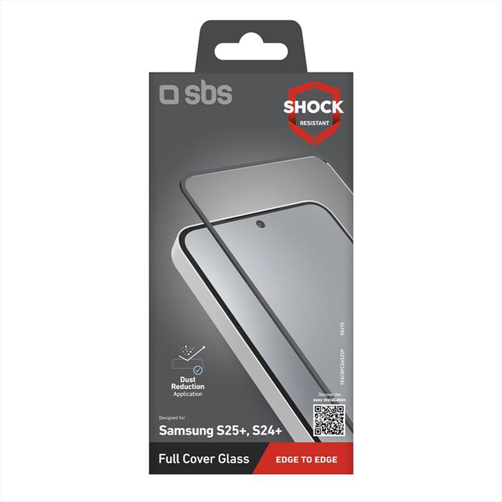 "SBS - Pellicola protettiva TESCRFCSAS25P Galaxy S25+S24+-Nero"