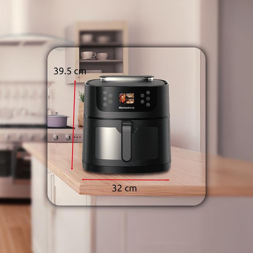 Immagine del prodotto MELCHIONI FAMILY - Friggitrice ad aria DORA AI 8L-Nero / Plastica