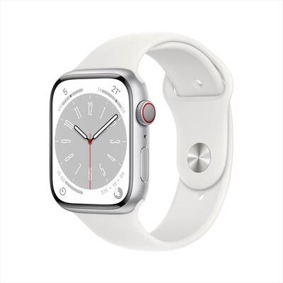 APPLE - Watch Series 8 GPS + Cellular 45mm Alluminio-Argento - Bianco