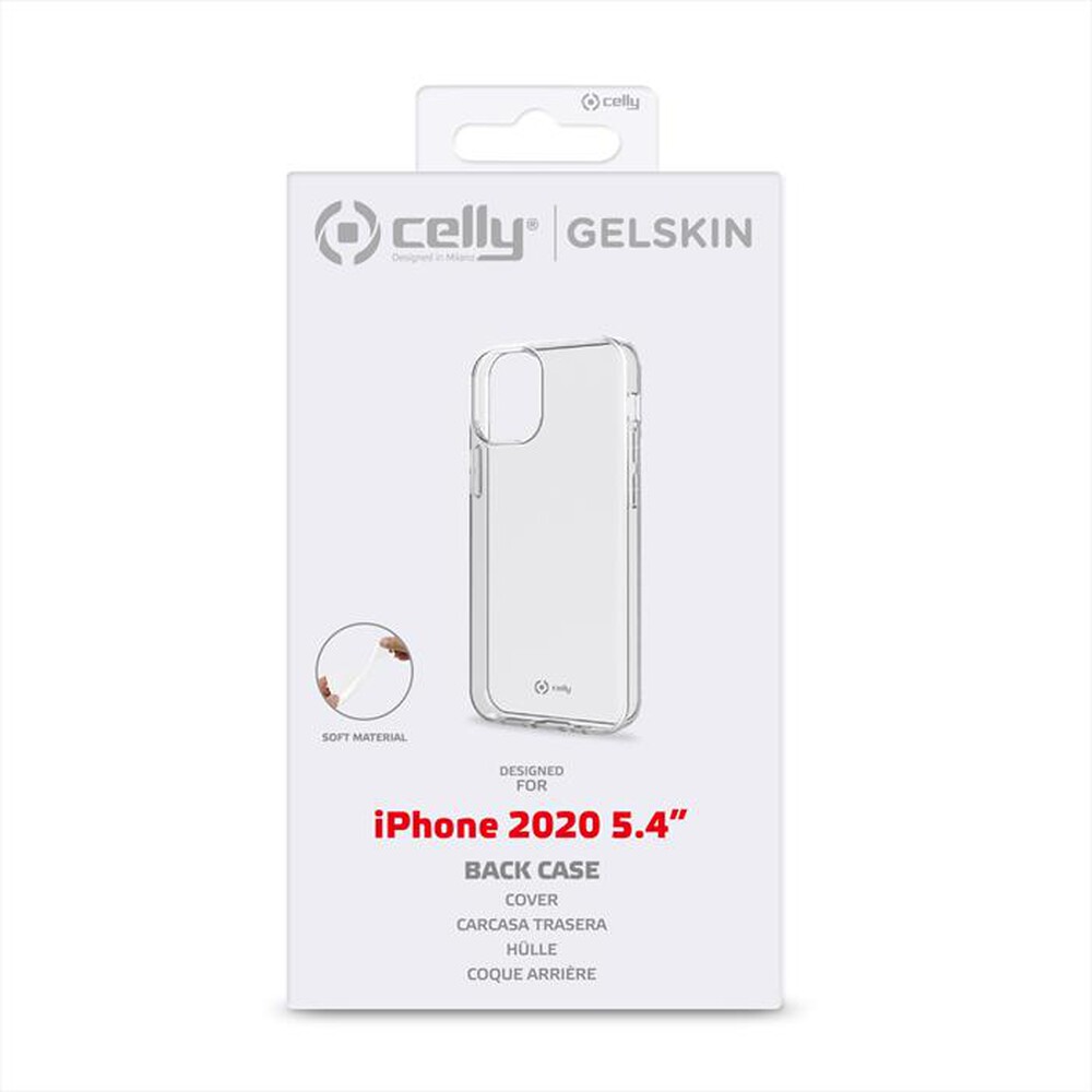 "CELLY - GELSKIN1003 - COVER PER IPHONE 12 MINI-Trasparente"