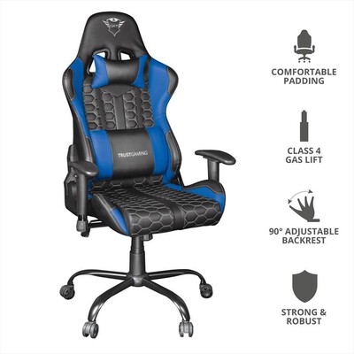 TRUST - GXT708B RESTO CHAIR BLUE-Black/Blue