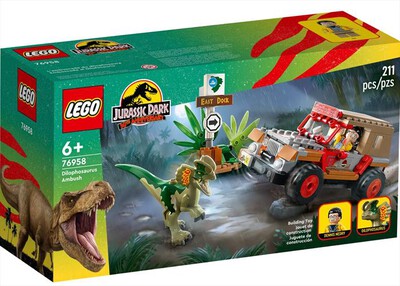 LEGO - JURASSIC WORLD L’agguato del Dilofosauro - 76958-Multicolore