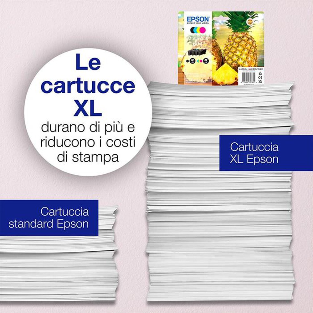 Immagine del prodotto EPSON - Cartuccia INK SERIE ANANAS MULTIPACK 604 STD-NERO/CIANO/MAGENTA/GIALLO