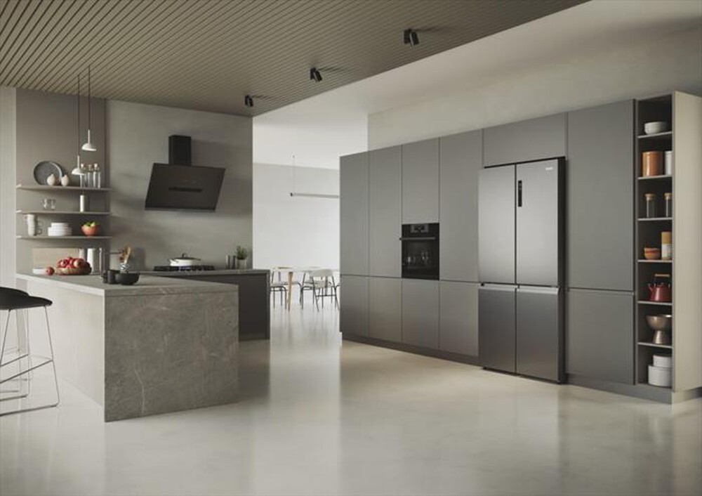 "HAIER - Frigorifero side by side HCR5919ENMP ClasseE 582lt-Platino, Acciaio inossidabile"