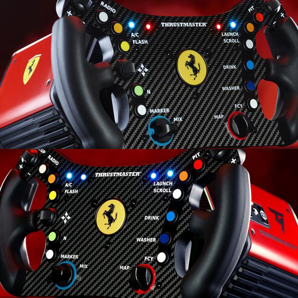 "THRUSTMASTER - Replica del volante FERRARI 488 GT3 WHEEL ADD-ON-Nero"