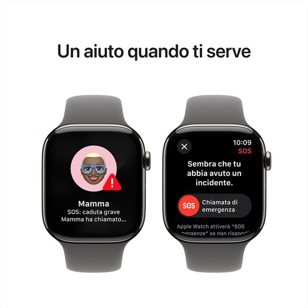 "APPLE - Watch Series 10 GPS + Cellular 46mm Titanio-Naturale - Sport Band Grey S/M"