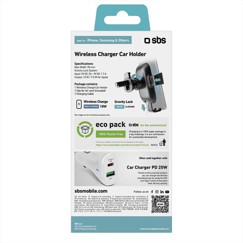 "SBS - TESUPGRAVWIRLITE10W-Nero"