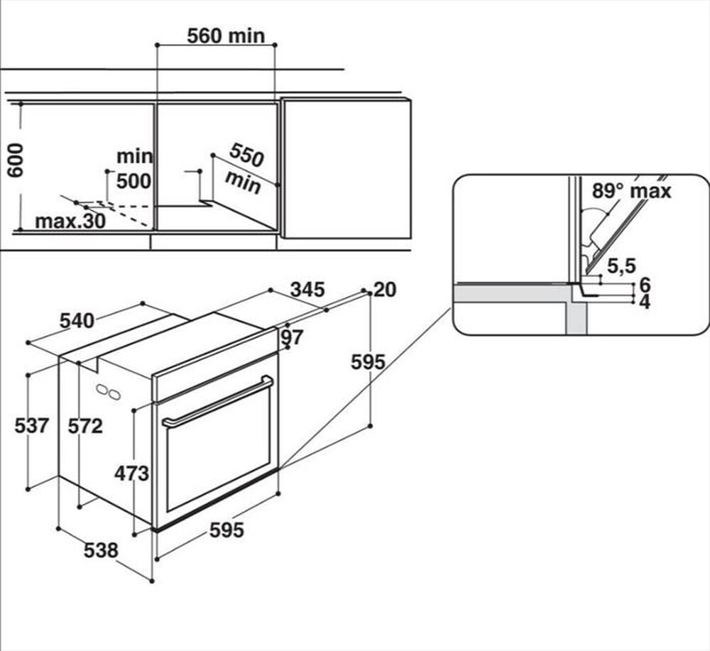 "WHIRLPOOL - Forno incasso elettrico AKP9 738 IX Classe A-Inox"