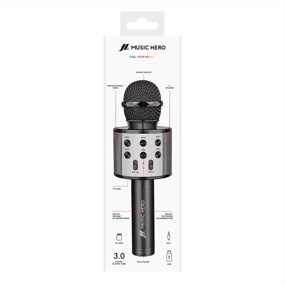 "SBS - Microfono per Karaoke wireless MHMICBTK"
