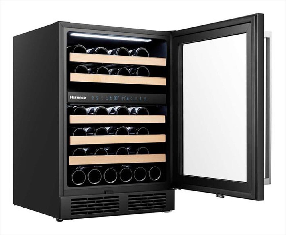 "HISENSE - Cantinetta RW17W4NWLG0 Classe G 46 bottiglie-Nero Glass"