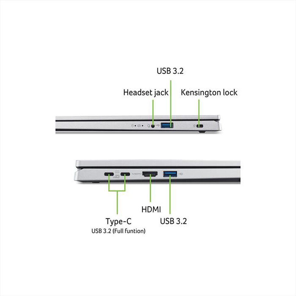 "ACER - NOTEBOOK ASPIRE GO 15 AG15-71P-73QF - 15.6 POLLICI-Silver"