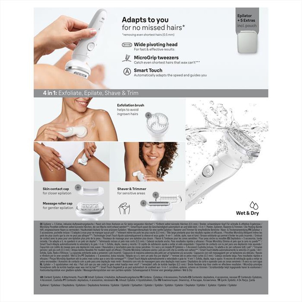 Immagine del prodotto BRAUN - Epilatore Wet & Dry LEGEPIL SES9-061 BOX MN-ARGENTO