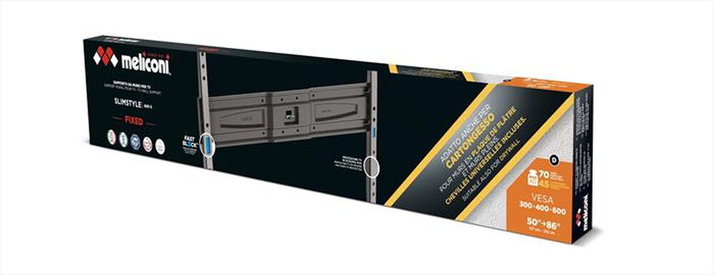 "MELICONI - Supporto TV SLIMSTYLE PLUS 600S CG 70 Kg-Nero"