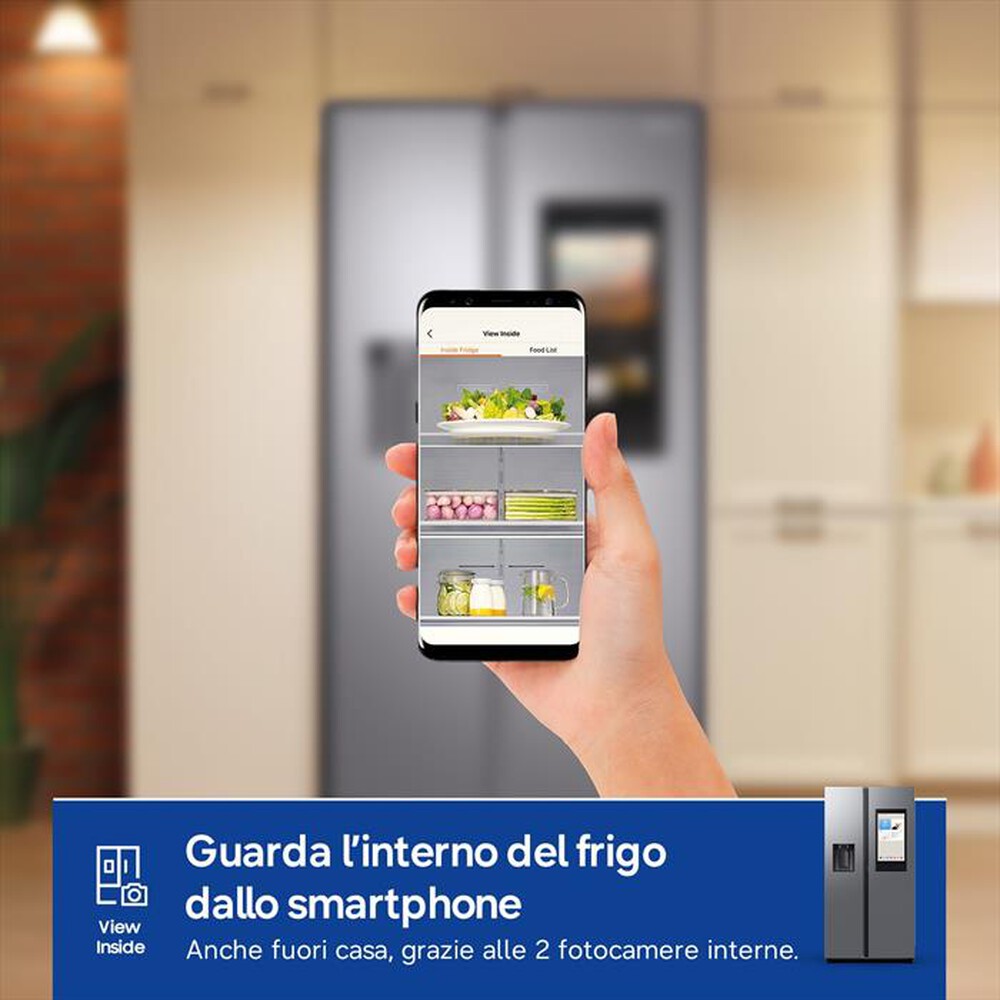 Immagine del prodotto SAMSUNG - Frigorifero side by side RS90F66BETEF Classe E-Inox Spazzolato