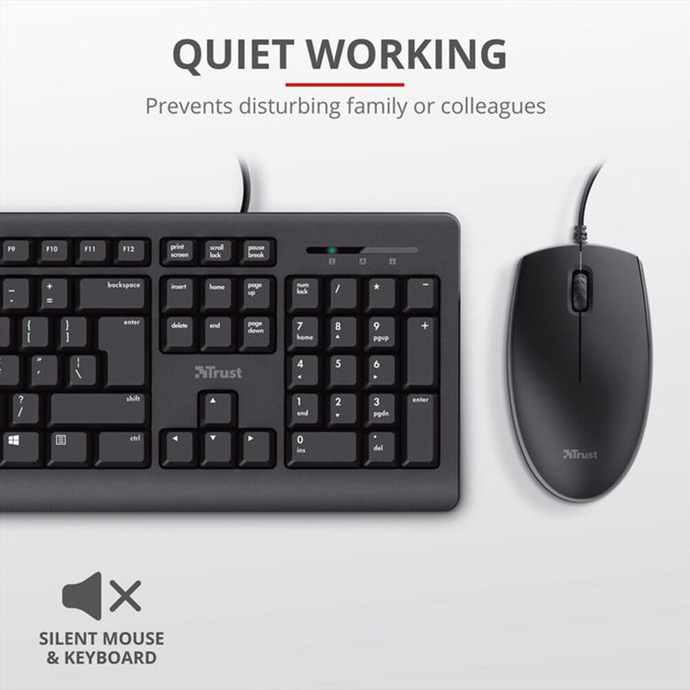 "TRUST - PRIMO KEYBOARD AND MOUSE SET IT-Black"
