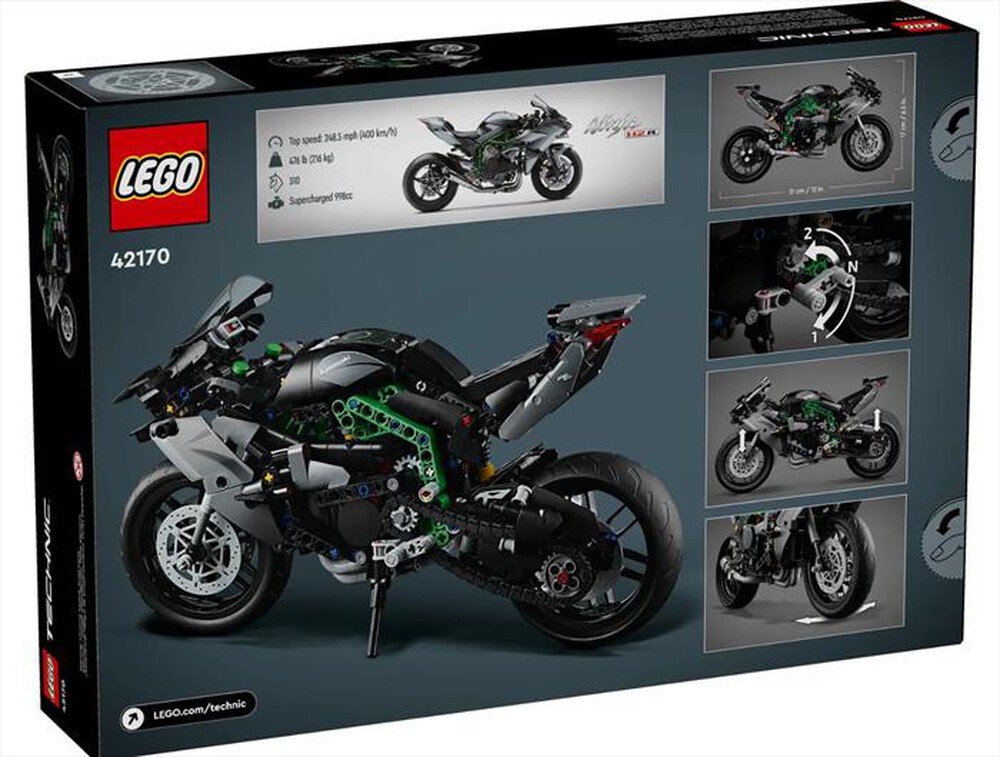 "LEGO - TECHNIC Motocicletta Kawasaki Ninja H2R - 42170-Multicolore"
