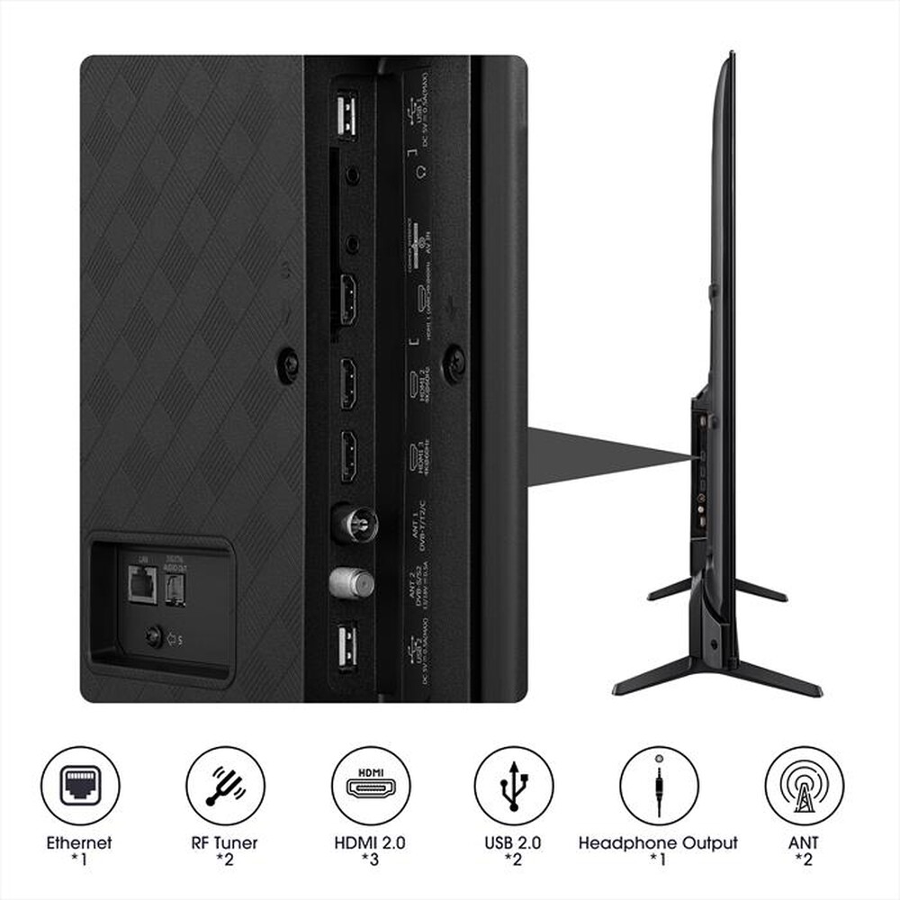 "HISENSE - Smart TV LED UHD 4K 43\" 43E63KT DOLBY VISION-Black"