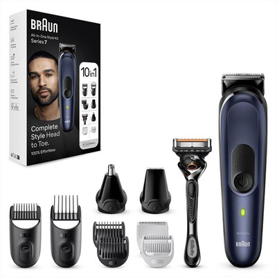BRAUN - Regolabarba SERIES 7 MGK7421-Black / Deep Blue