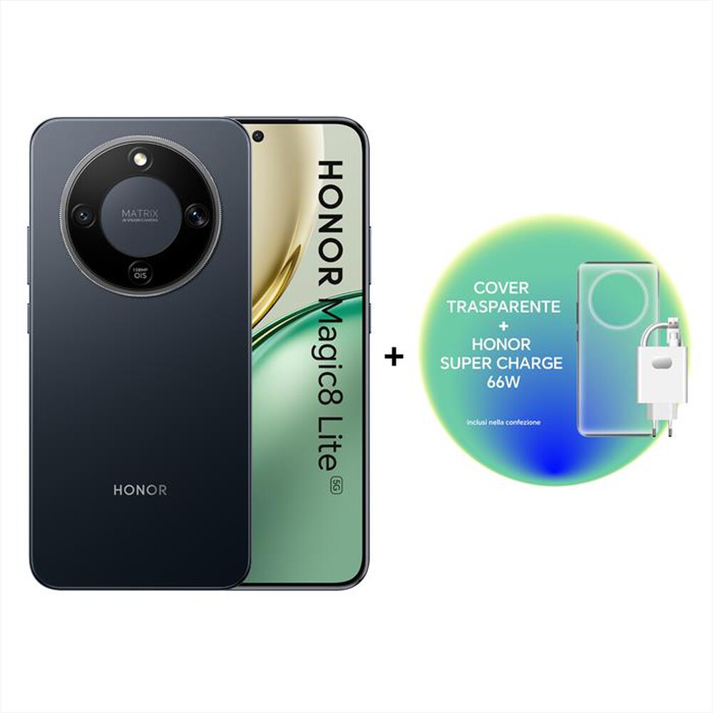 Immagine del prodotto HONOR - MAGIC8 LITE (8/512GB) + CHARGER 66W + TPU CASE-MIDNIGHT BLACK