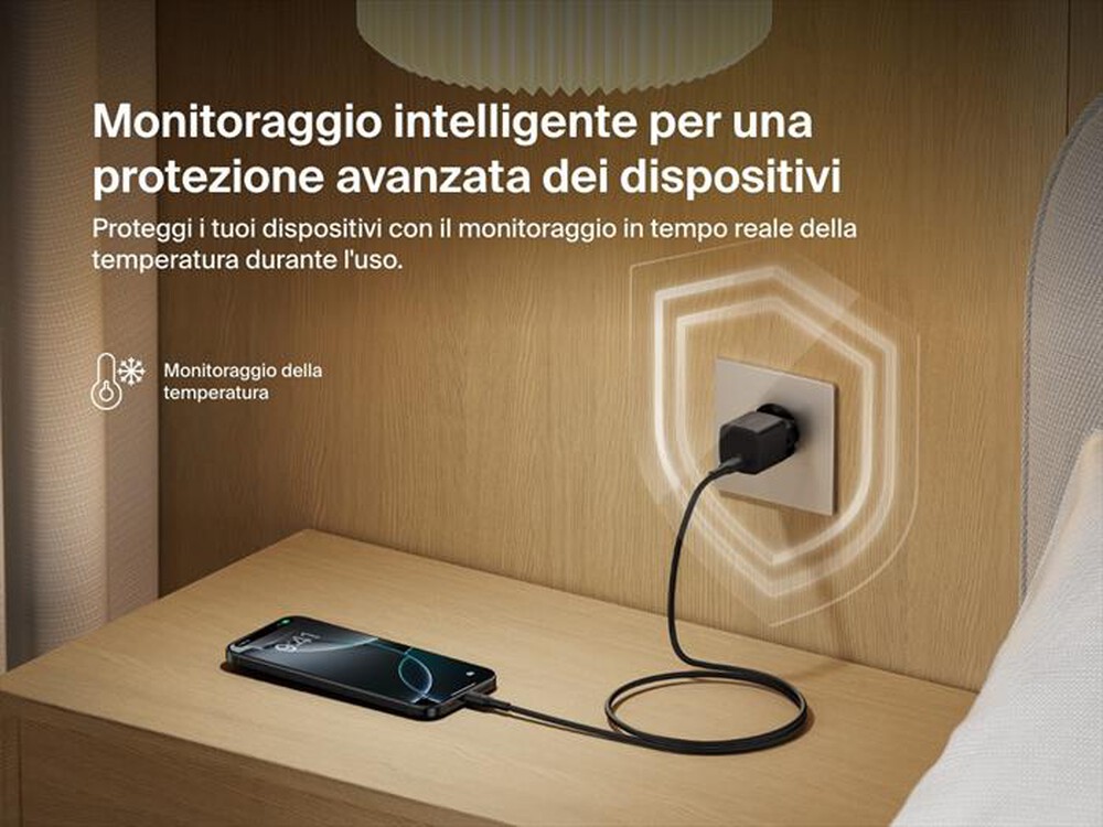 Immagine del prodotto BELKIN - Caricabatteria da parete USB-C da 25 W BoostCharge-Nero