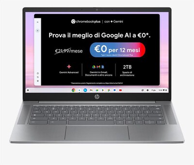HP - NOTEBOOK CHROMEBOOK I3 SSD 256 CHROME 14A-NF0007NL-Argento