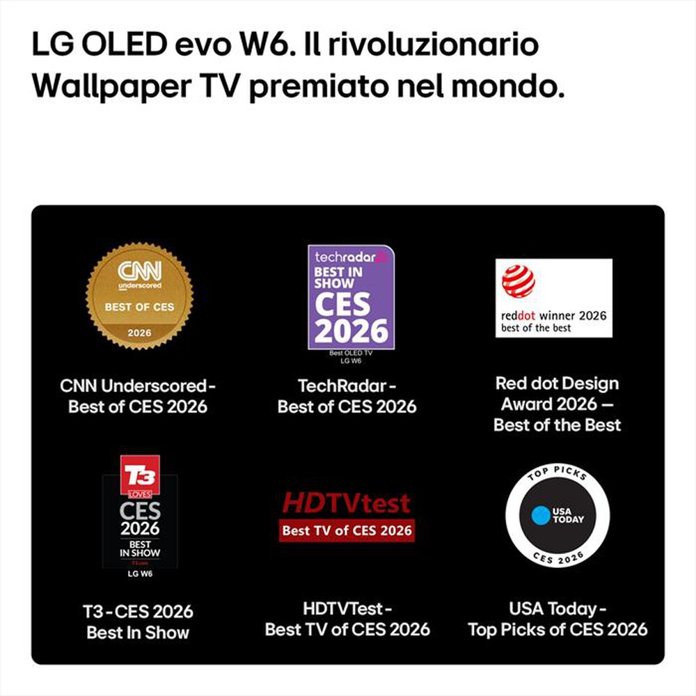 Immagine del prodotto LG - TV OLED 4K 77" WALLPAPER EVO AI W6 OLED77W69LA-Umber Brown
