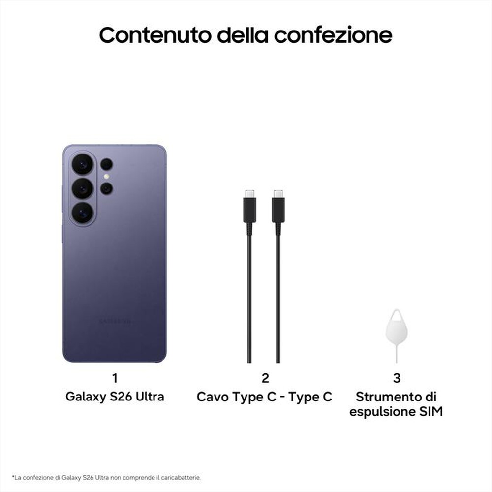 Immagine del prodotto SAMSUNG - Smartphone Galaxy S26 Ultra 1TB/16GB-Cobalt Violet