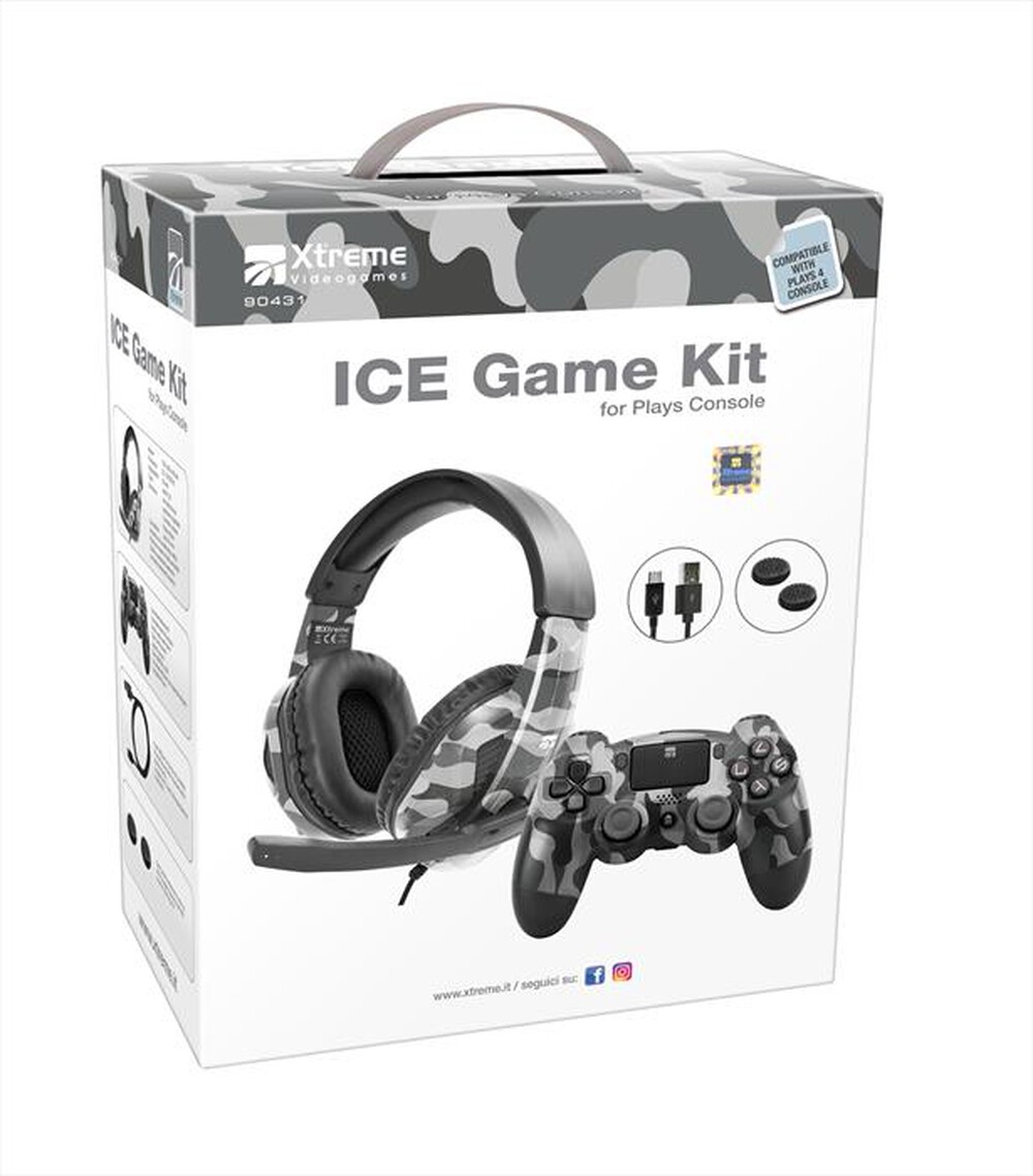 "XTREME - ICE GAME KIT CUFFIA+PAD-Camouflage Grigio"