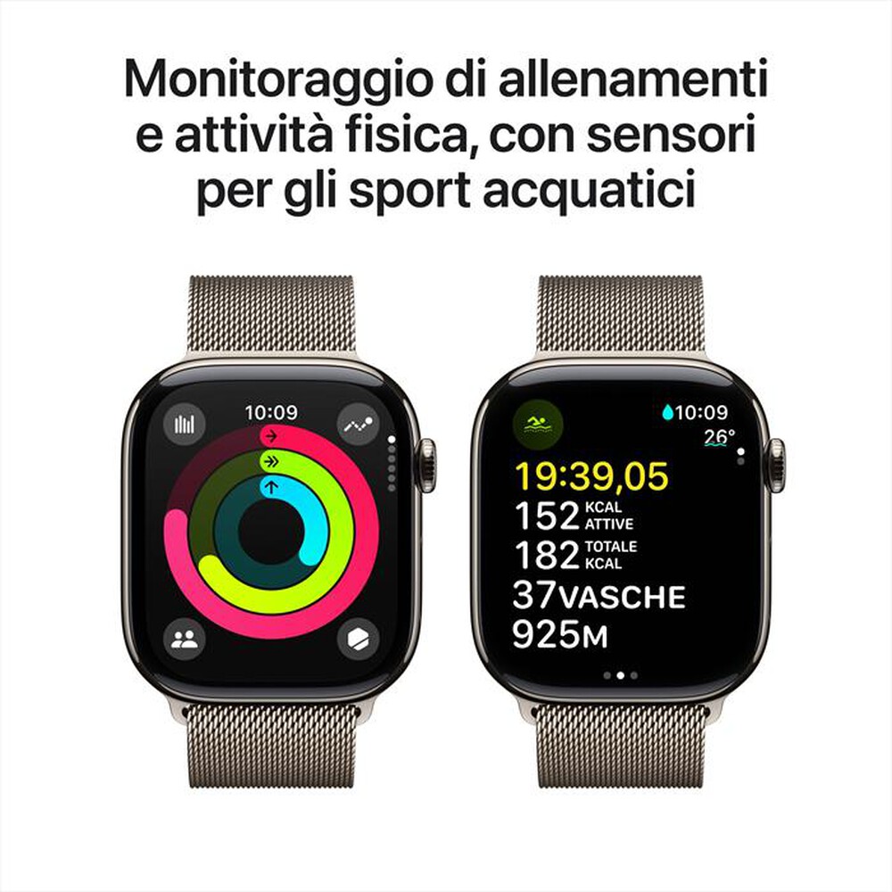 "APPLE - Watch Series 10 GPS + Cellular 46mm Titanio-Naturale - Loop Milanese M/L"