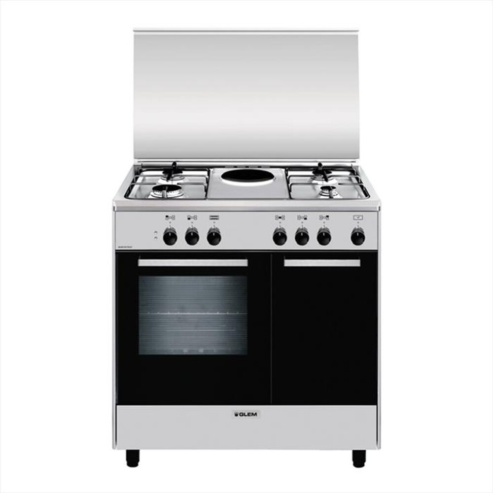 "GLEM GAS - Cucina a gas ed elettrica AR856EI Classe A-Inox"