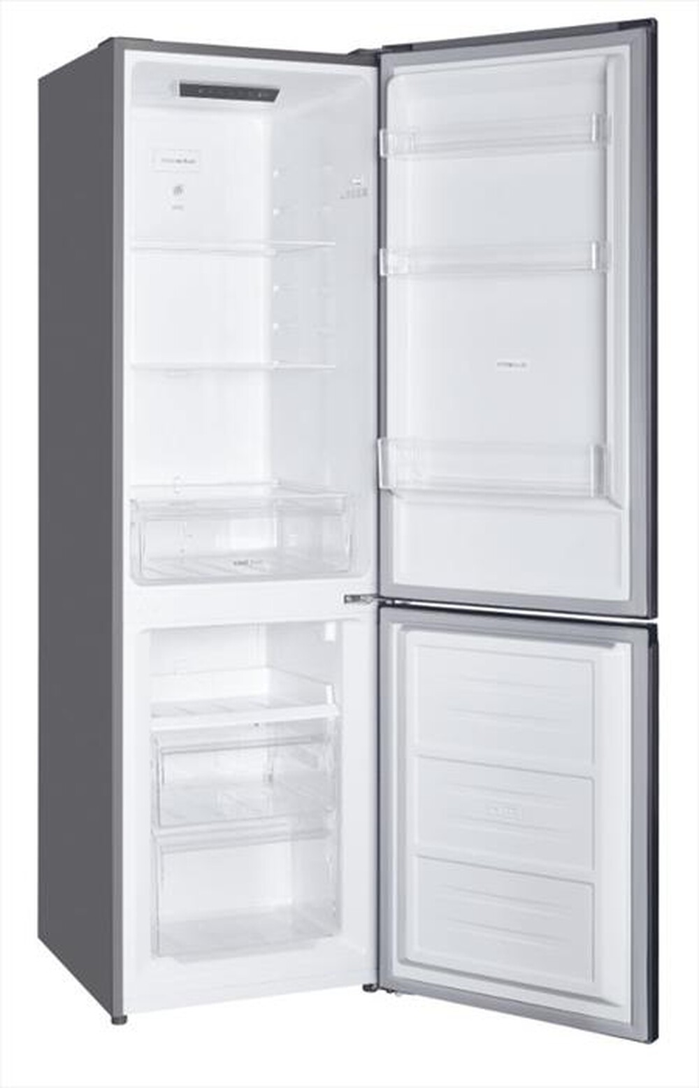 "CANDY - Frigorifero combinato CCH1T518FX Classe F 253 lt-Platino, Stainless steel"