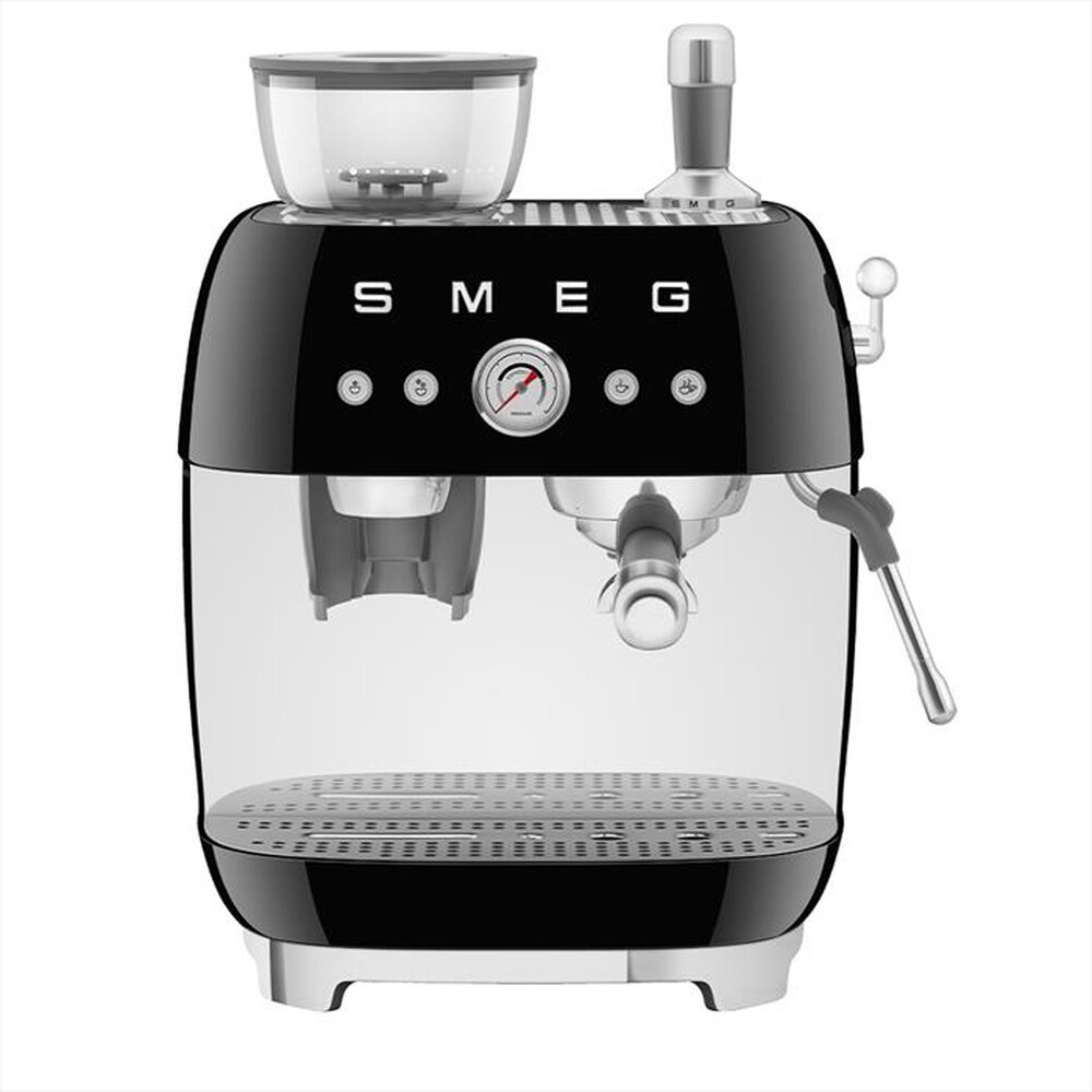 "SMEG - Macchina da Caffè+macinacaffè 50's Style EGF03BLEU-Nero LUCIDO"