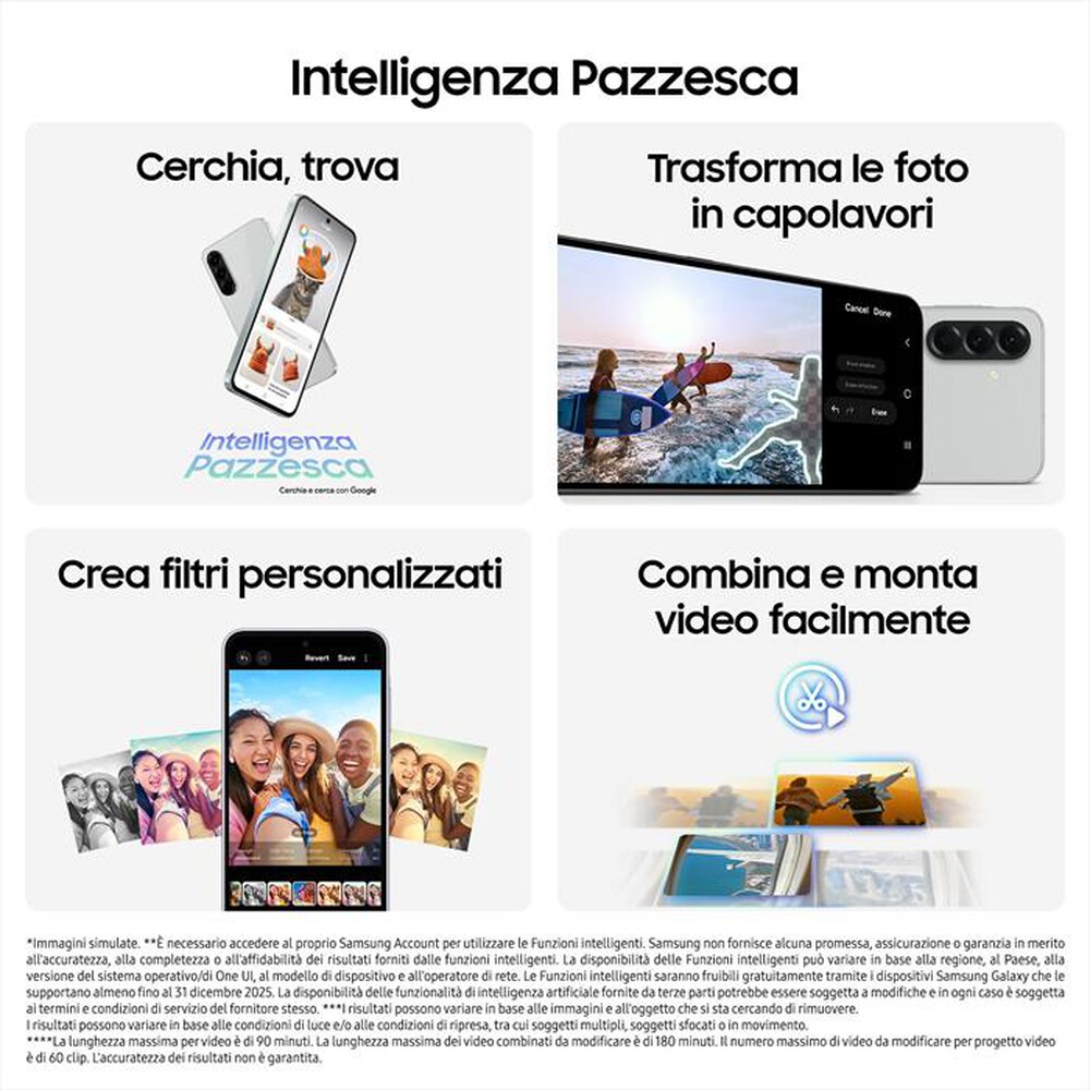 Immagine del prodotto SAMSUNG - Smartphone Galaxy A56 5G 128GB-Awesome Lightgray