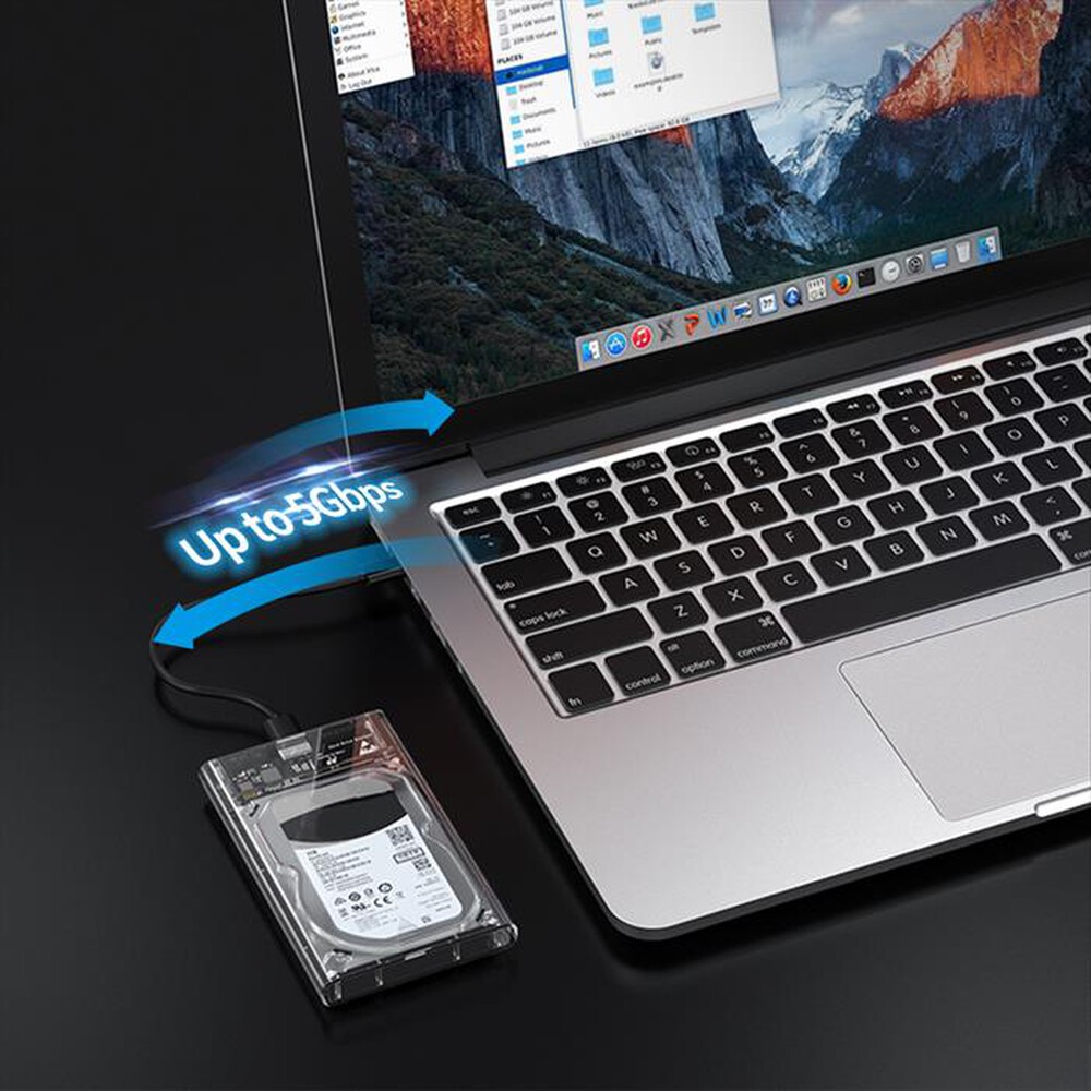 "NETAC - CABINET ENCLOSURE PER 2.5 SATA-USB 3.0 C - C-TRASPARENTE"