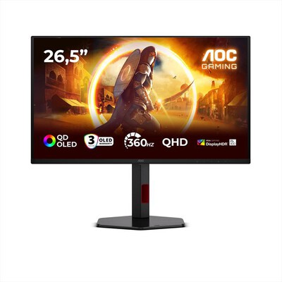 AOC - Monitor OLED 26,5" Q27G4SDR-nero/rosso