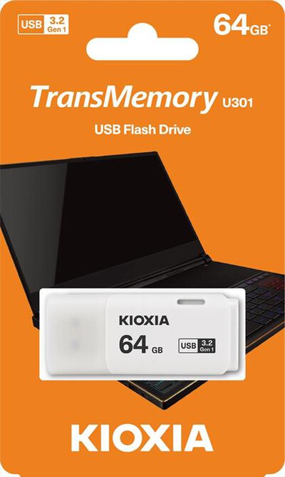 KIOXIA - CHIAVETTA USB 0301 3.0 HAYABUSA 64GB - Bianco