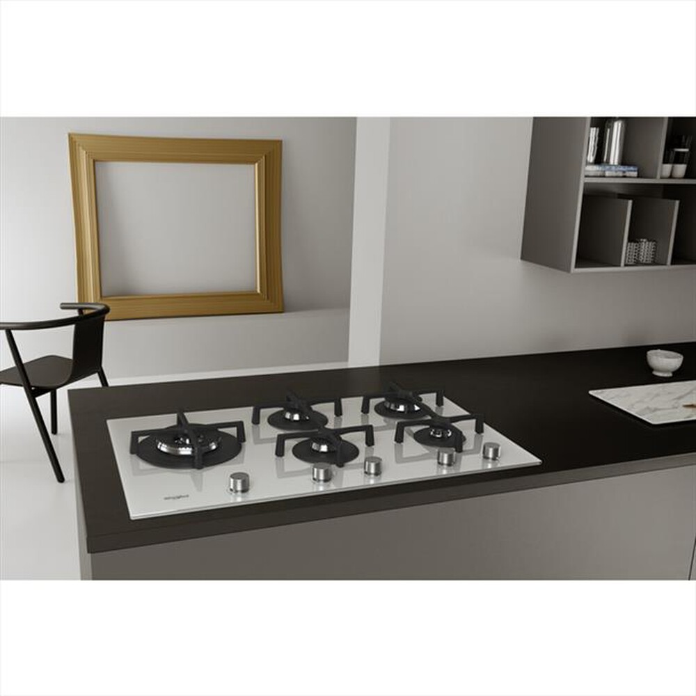 "WHIRLPOOL - Piano cottura a gas ELEMENTS GOA 9523/WH 86cm-Bianco"