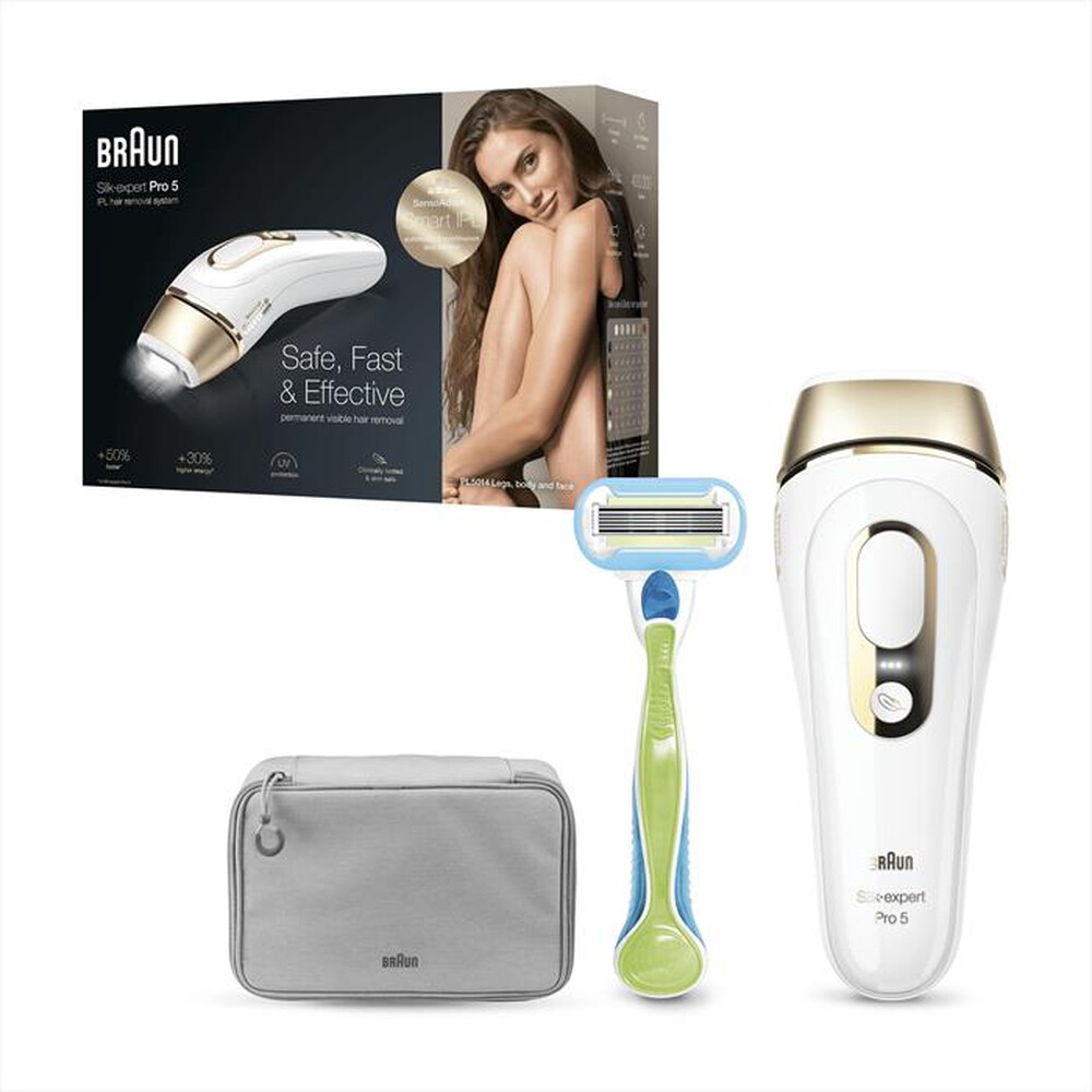 "BRAUN - SILK-EXPERT PRO 5 PL5014-Bianco/Oro"