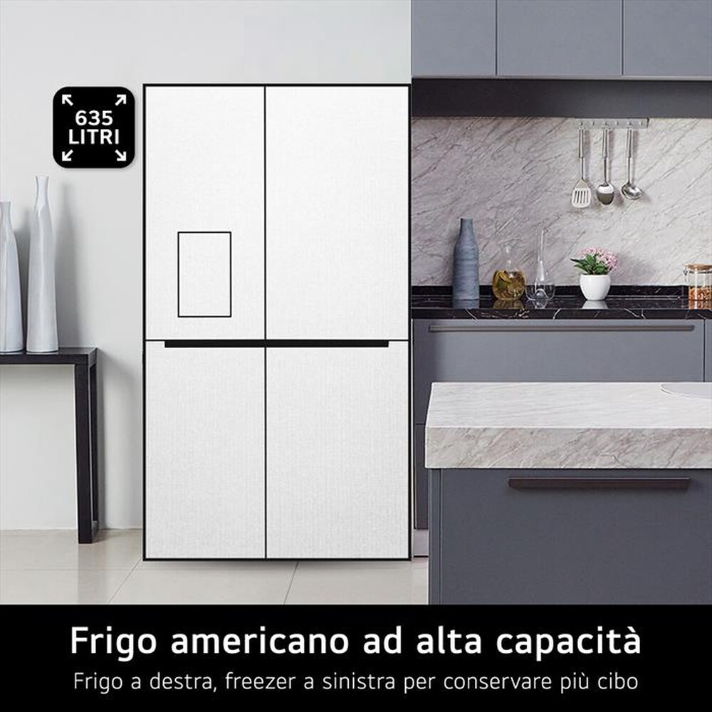 "LG - Frigorifero side by side GSLV91MBAC Classe C 635L-Acciaio inossidabile"