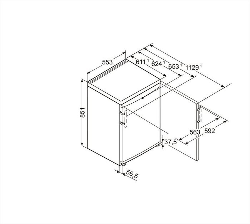 "LIEBHERR - Congelatore verticale GP 1213-21 Classe E 101 lt-Bianco"
