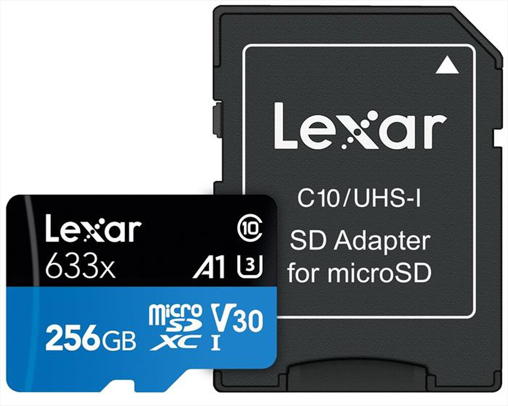 "LEXAR - MICROSDHC 633X 256GB W/ADA GLOBAL-Black"