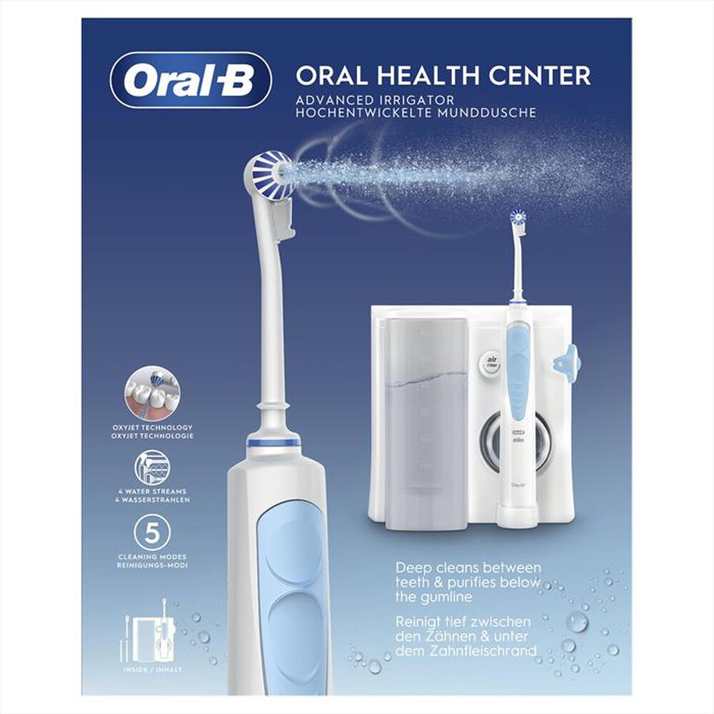 "ORAL-B - Idropulsore HEALTH CENTER-Bianco"