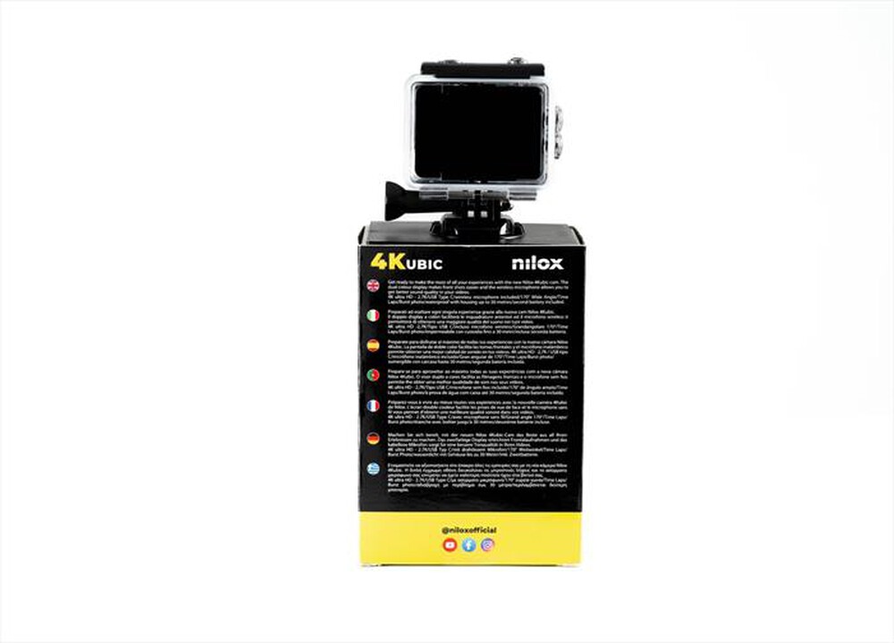 "NILOX - Action cam 4KUBIC-NERO/GIALLO"