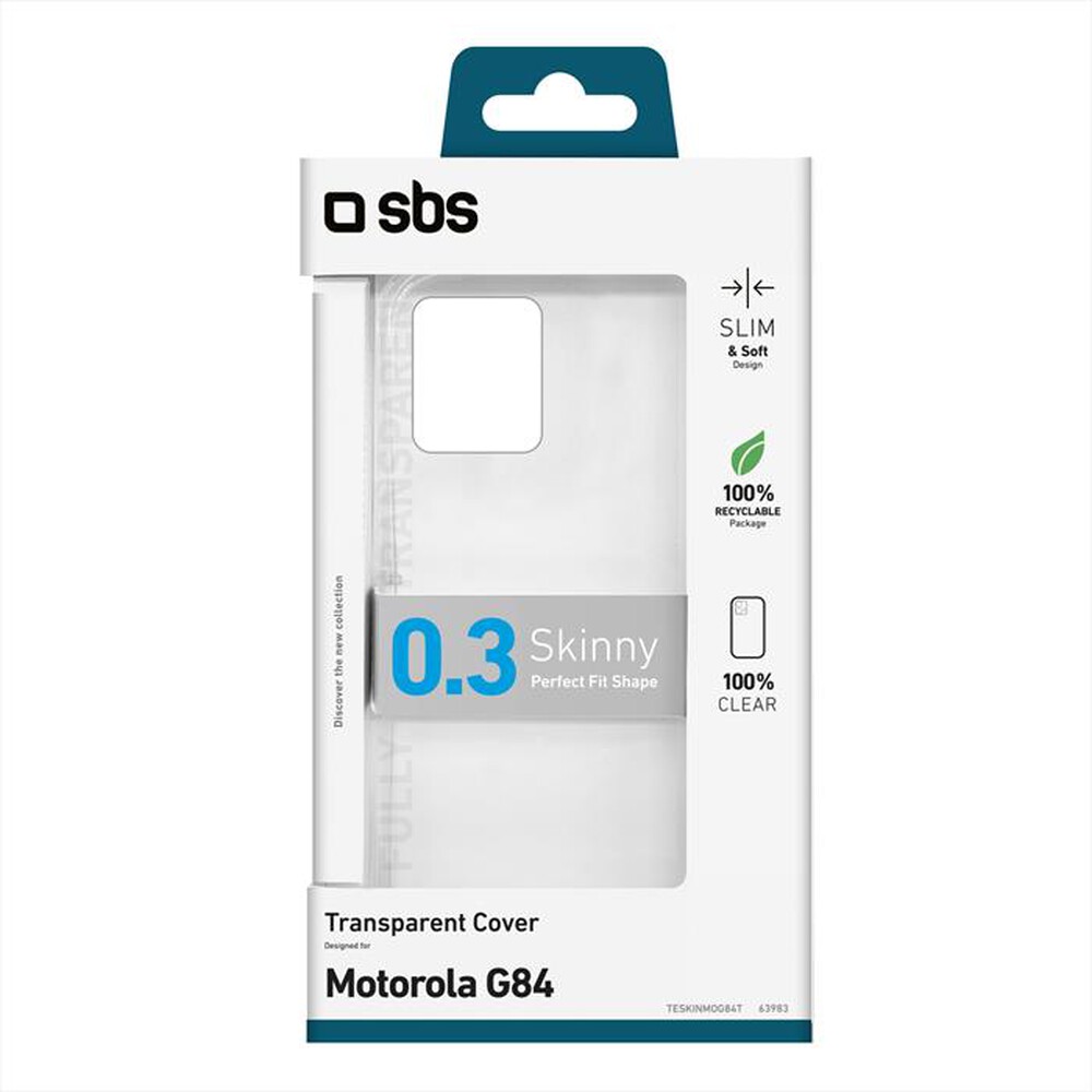 "SBS - Cover Skinny TESKINMOG84T per Motorola G84-Trasparente"