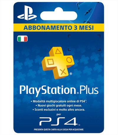 SONY COMPUTER - PlayStation Plus Card 3 Mesi