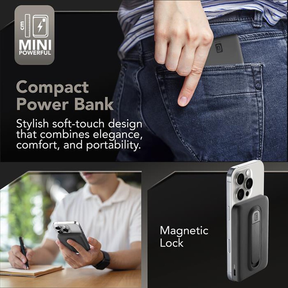 Immagine del prodotto CELLULARLINE - Powerbank 5000 mAh MAG 5000 QI2-Nero