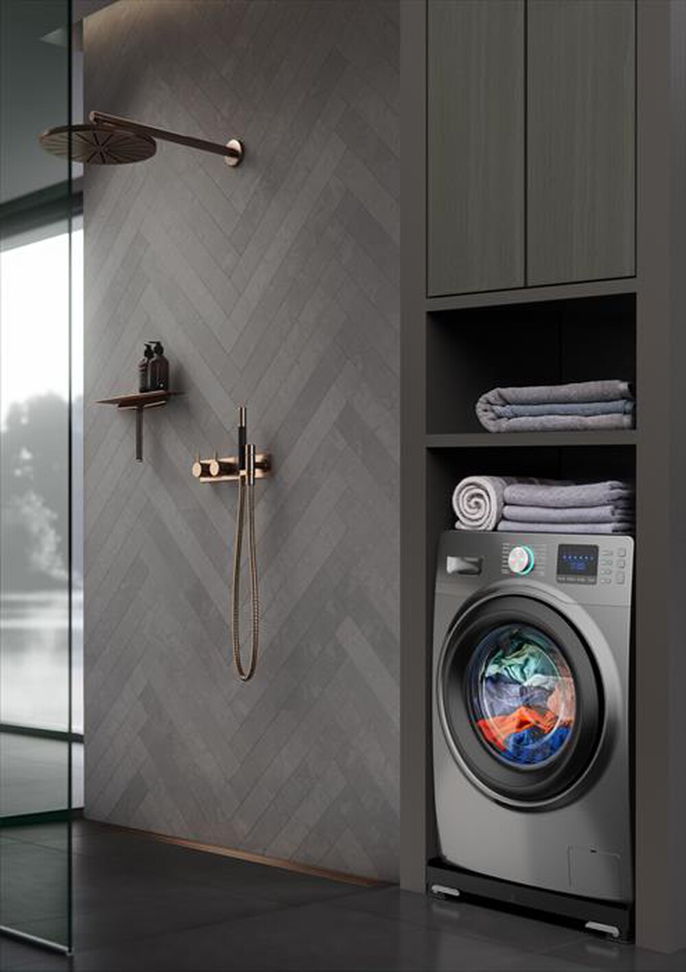 Immagine del prodotto MELICONI - Base con ruote e freni antivibrazione BASE MOVE-Tecnopolimero nero, leve freni