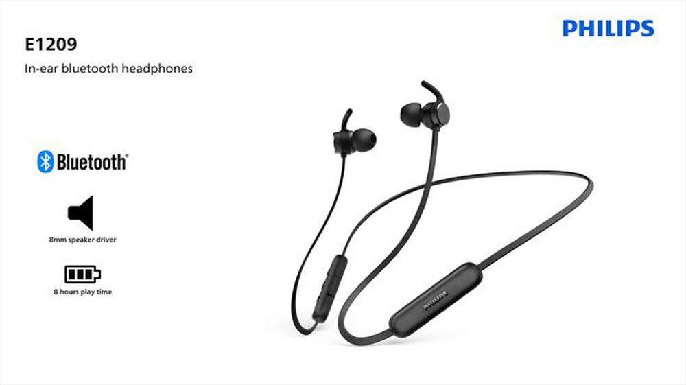 Immagine del prodotto PHILIPS - Auricolari bluetooth TAE1209BK/00-Black