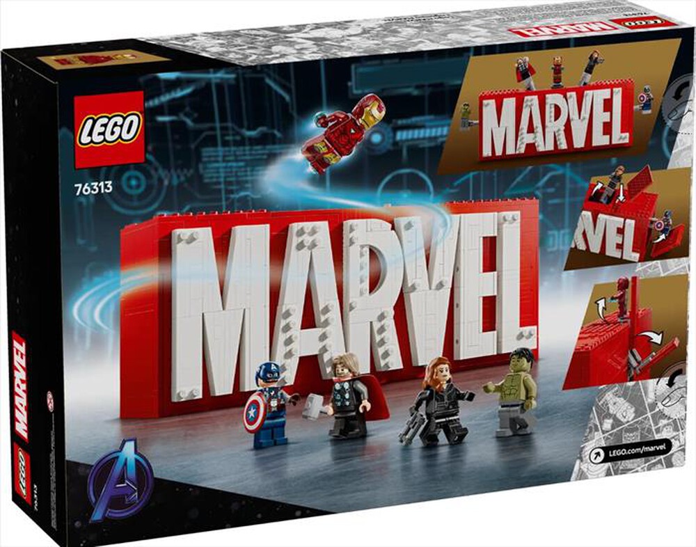 "LEGO - MARVEL Logo e Minifigure MARVEL - 76313-Multicolore"