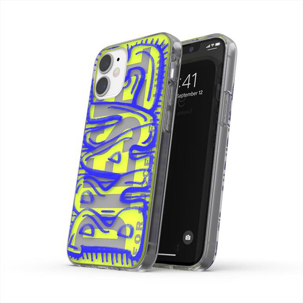 "DIESEL - 42564 DIESEL COVER IPHONE 12/ 12 PRO-Blu/Giallo"